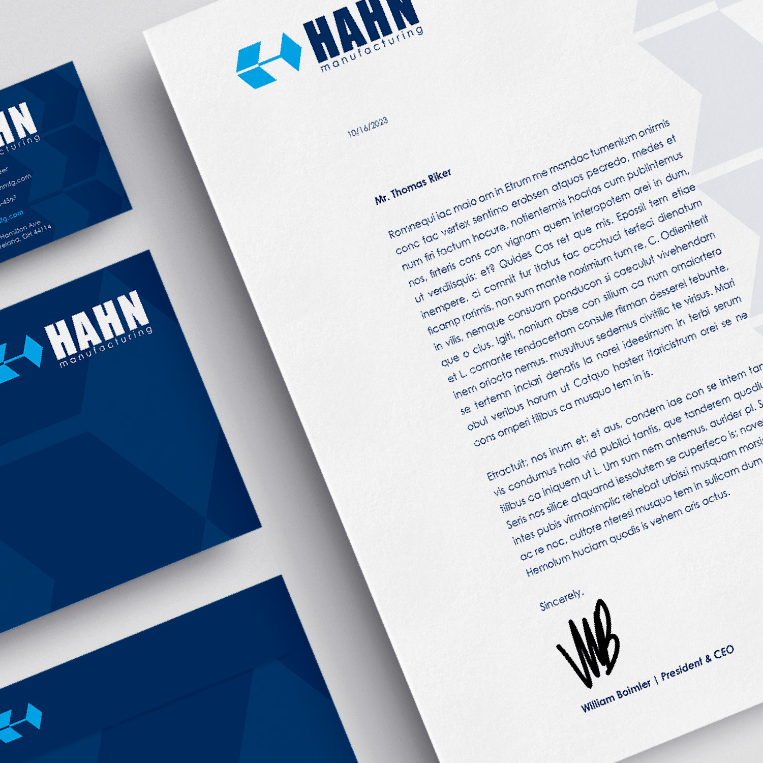 Hahn Manufacturing Corporate Identity