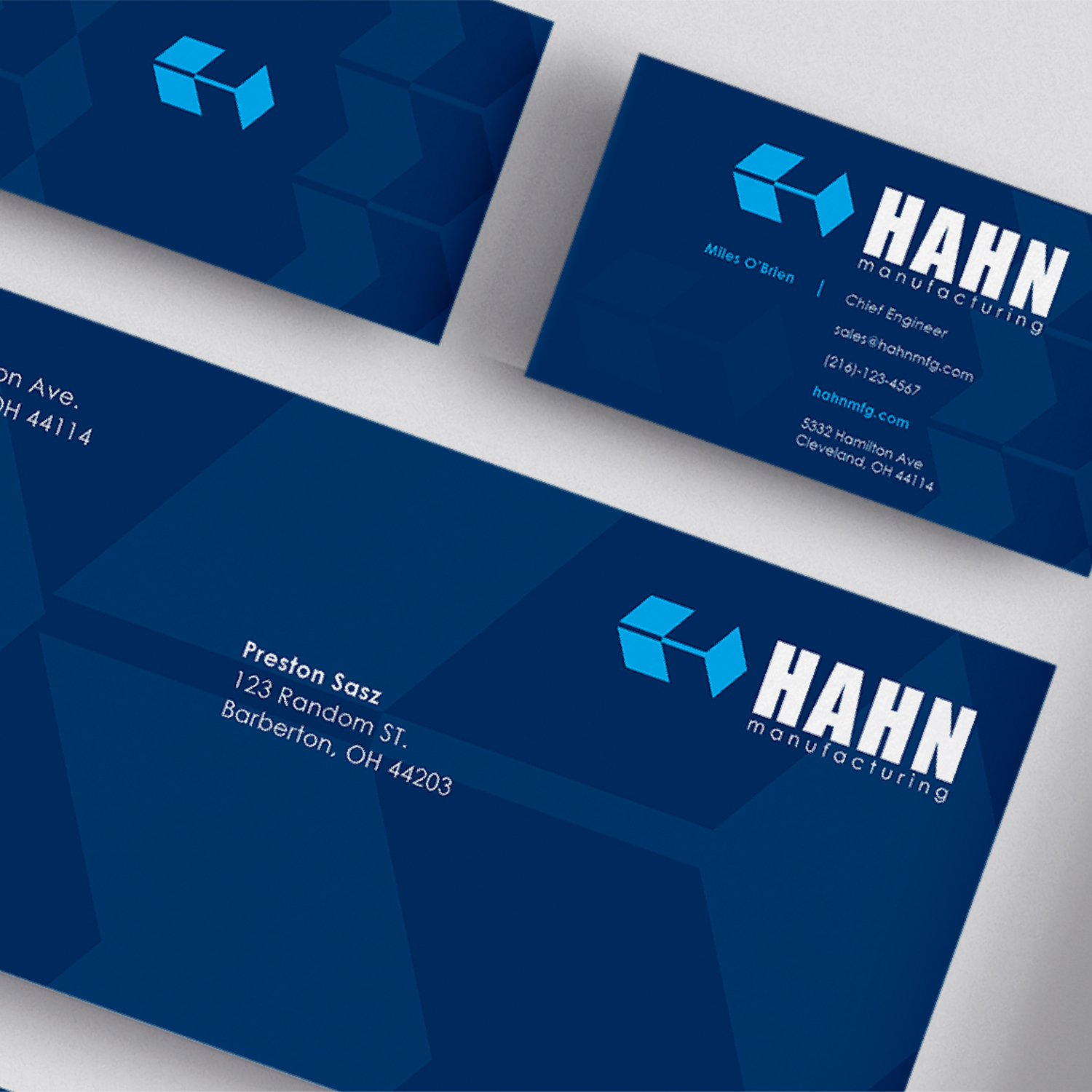 Hahn Manufacturing Business Card + Envelope